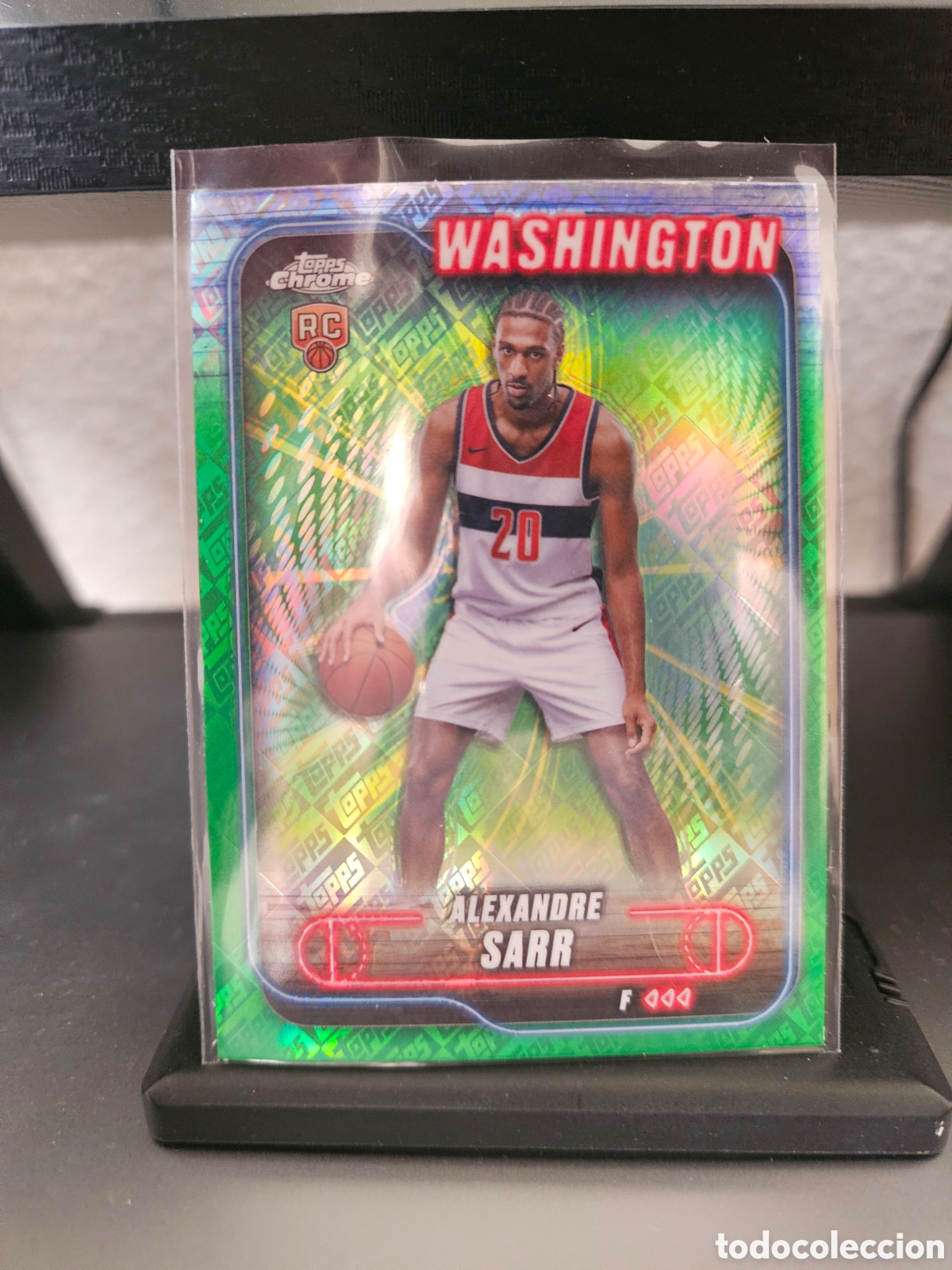 Cromos de F&uacute;tbol: Carta Alexandre Sarr Topps Chrome GreenParallel RC