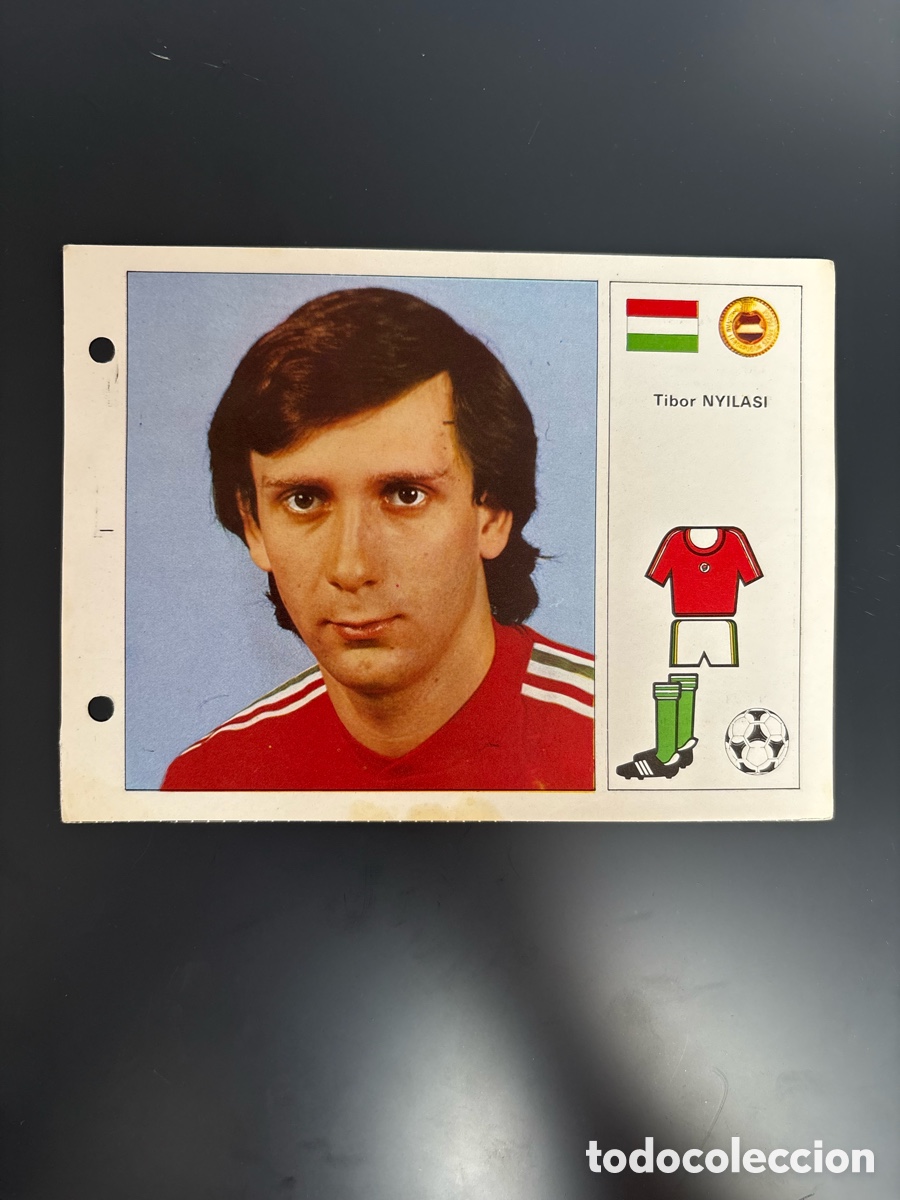 Cromos de F&uacute;tbol: NYILASI 78 HUNGR&Iacute;A Ficha Cromo Estrellas del Mundial 82 1982 . 13 x 18 cm