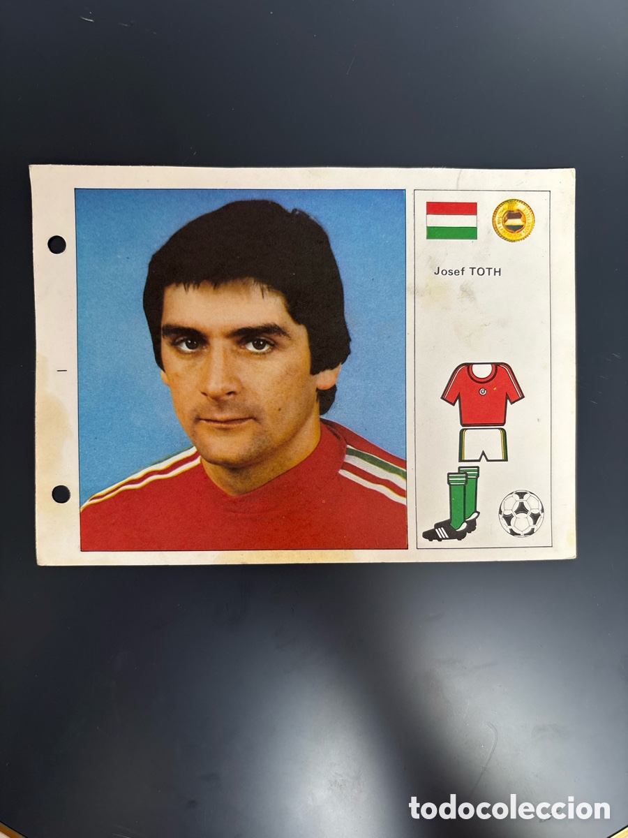 Cromos de F&uacute;tbol: DIF&Iacute;CIL TOTH 77 HUNGR&Iacute;A Ficha Cromo Estrellas del Mundial 82 1982 . 13 x 18 cm