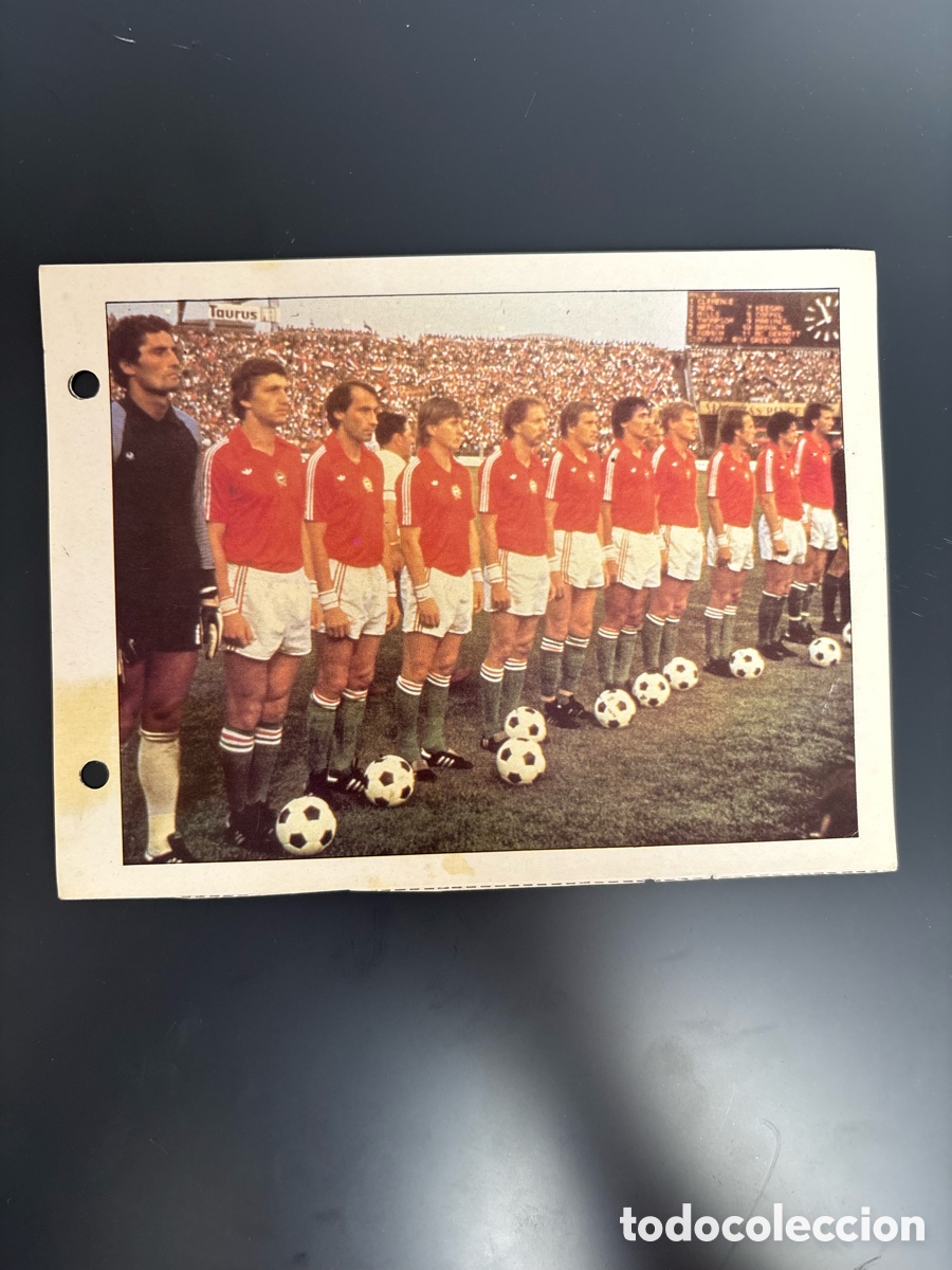 Cromos de F&uacute;tbol: SELECCI&Oacute;N HUNGRIA 76 Ficha Cromo Estrellas del Mundial 82 1982 . 13 x 18 cm