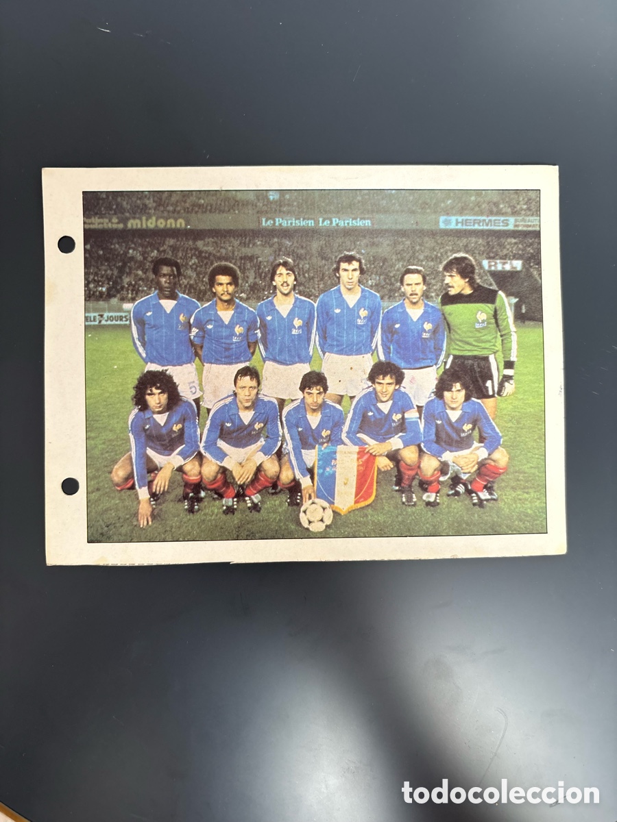 Cromos de F&uacute;tbol: SELECCI&Oacute;N FRANCIA 67 Ficha Cromo Estrellas del Mundial 82 1982 . 13 x 18 cm