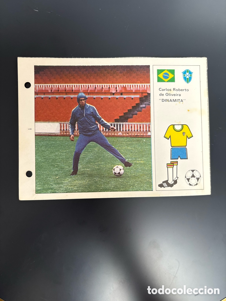 Cromos de F&uacute;tbol: DIF&Iacute;CIL - ROBERTO DINAMITA 38 BRASIL Ficha Cromo Estrellas del Mundial 82 1982 . 13 x 18 cm