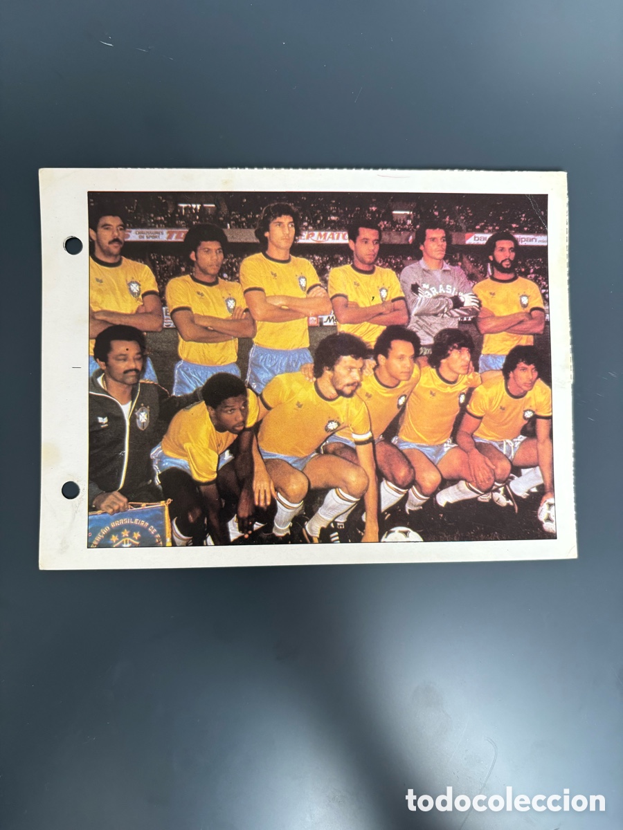 Cromos de F&uacute;tbol: SELECCI&Oacute;N BRASIL 32 Ficha Cromo Estrellas del Mundial 82 1982 . 13 x 18 cm