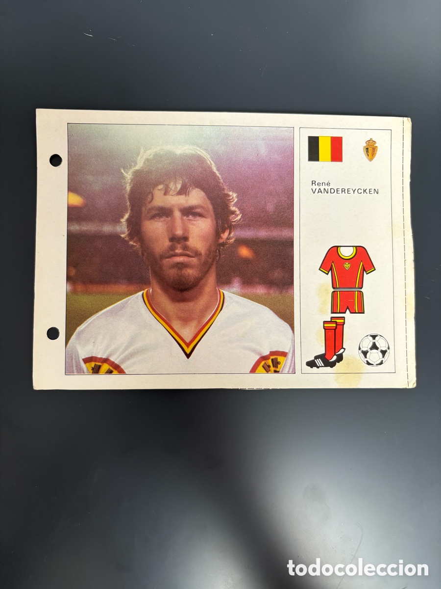 Cromos de F&uacute;tbol: VANDEREYCKEN B&Eacute;LGICA 31 Ficha Cromo Estrellas del Mundial 82 1982 . 13 x 18 cm