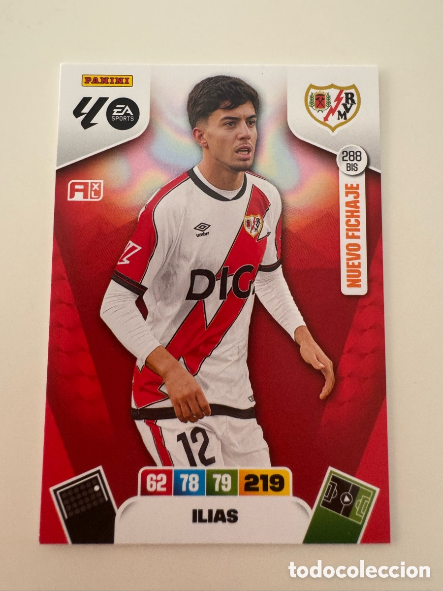 Cromos de F&uacute;tbol: PANINI ADRENALYN XL LIGA 2025-2026 25-26 &ndash; Ilias Akhomach Rayo Vallecano N&ordm; 288 BIS