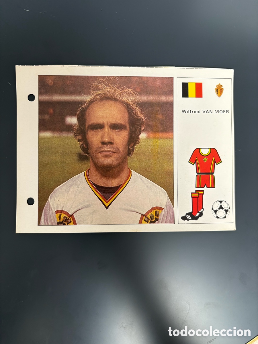 Cromos de F&uacute;tbol: VAN MOER B&Eacute;LGICA 30 Ficha Cromo Estrellas del Mundial 82 1982 . 13 x 18 cm
