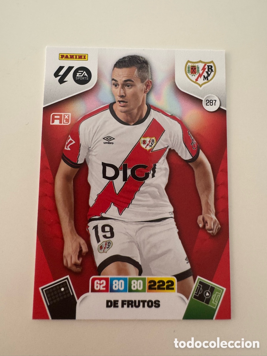 Cromos de F&uacute;tbol: PANINI ADRENALYN XL LIGA 2025-2026 25-26 &ndash; Jorge de Frutos Rayo Vallecano N&ordm; 287
