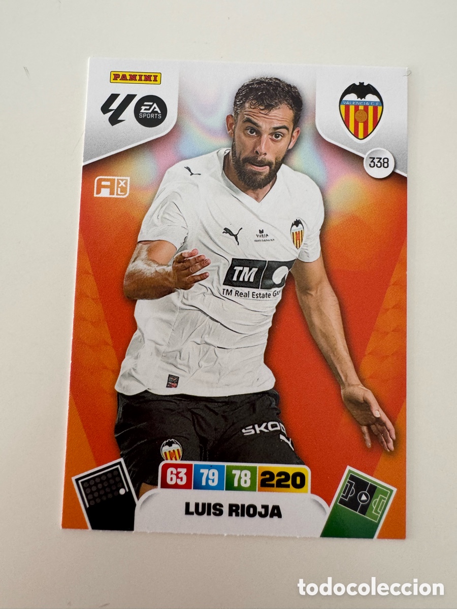 Cromos de F&uacute;tbol: PANINI ADRENALYN XL LIGA 2025-2026 25-26 &ndash; Luis Rioja Valencia CF N&ordm; 338