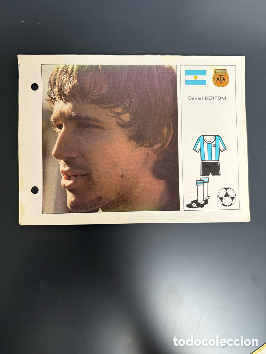 Cromos de F&uacute;tbol: BERTONI 18 ARGENTINA Ficha Cromo Estrellas del Mundial 82 1982 . 13 x 18 cm