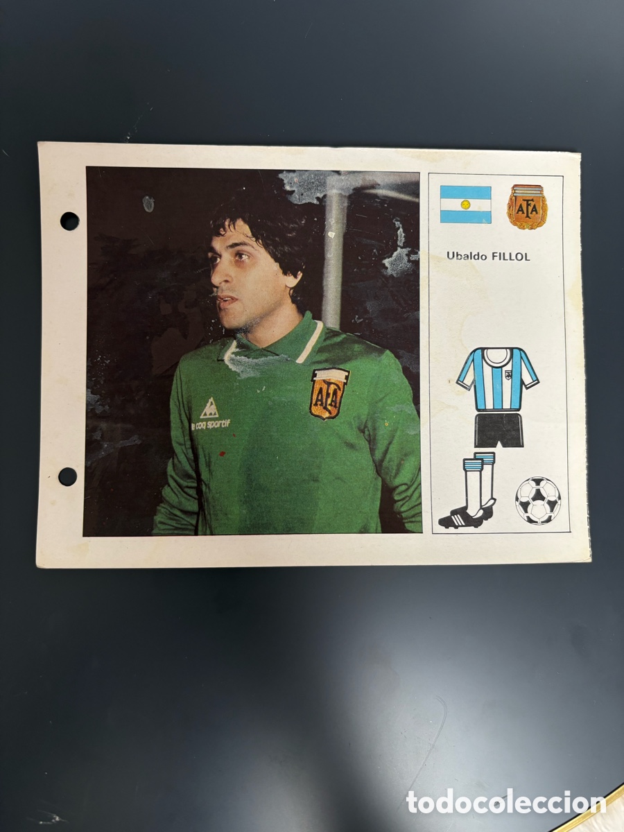 Cromos de F&uacute;tbol: UBALDO FILLO ARGENTINA 14 Ficha Cromo Estrellas del Mundial 82 1982 . 13 x 18 cm