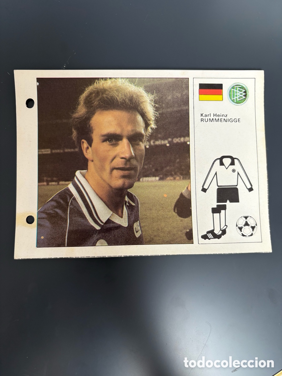 Cromos de F&uacute;tbol: RUMMENIGGE 8 Alemania Ficha Cromo Estrellas del Mundial 82 1982 . 13 x 18 cm