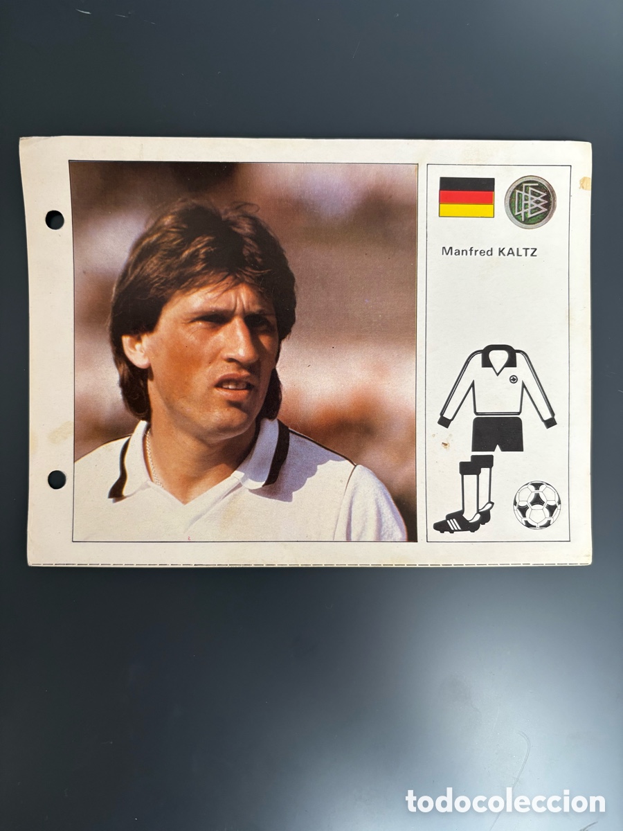 Cromos de F&uacute;tbol: KALTZ 3 Alemania Ficha Cromo Estrellas del Mundial 82 1982 . 13 x 18 cm