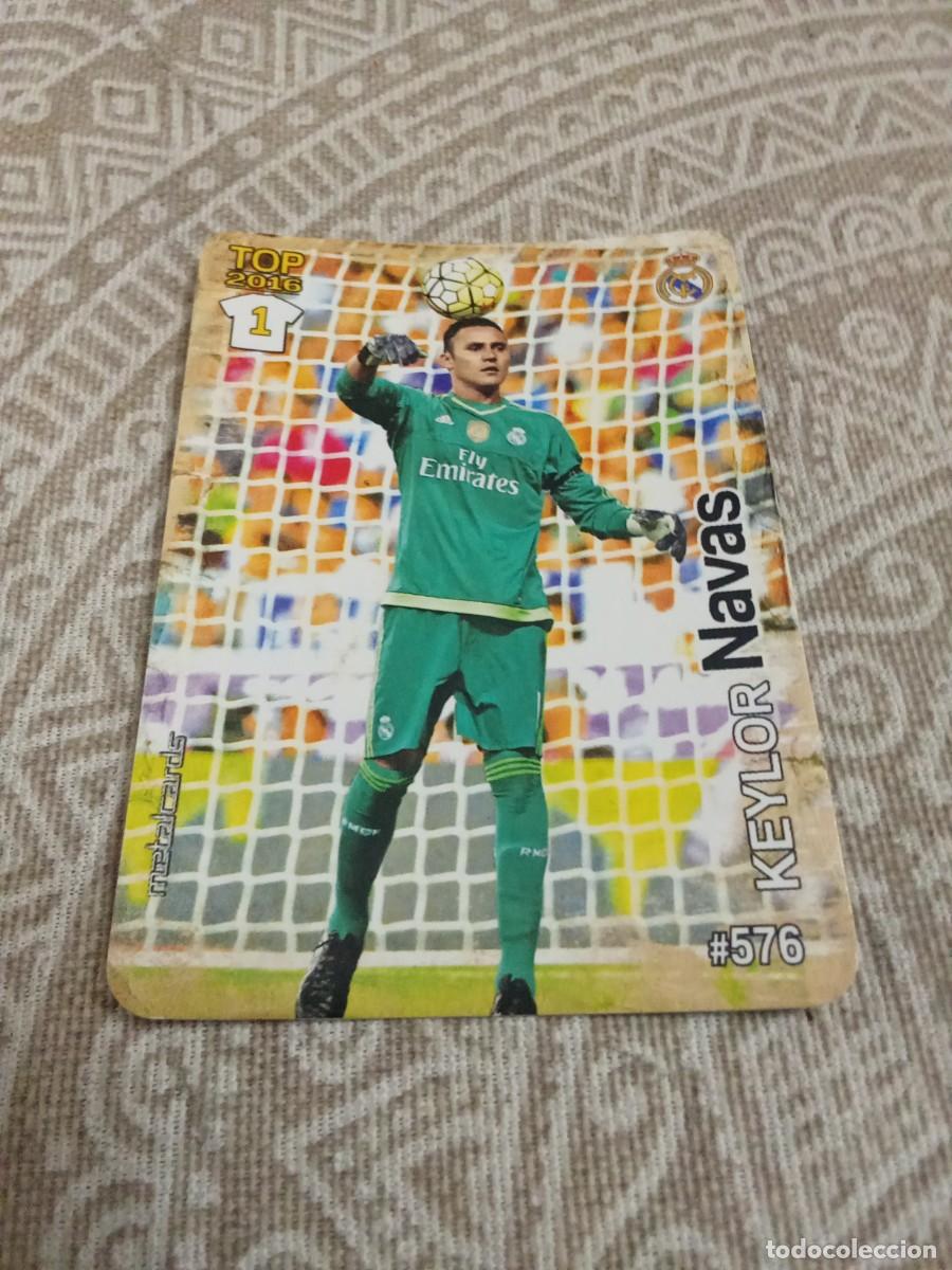 Cromos de F&uacute;tbol: 576 Keylor navas real Madrid brillo dorado las fichas de la liga 2015