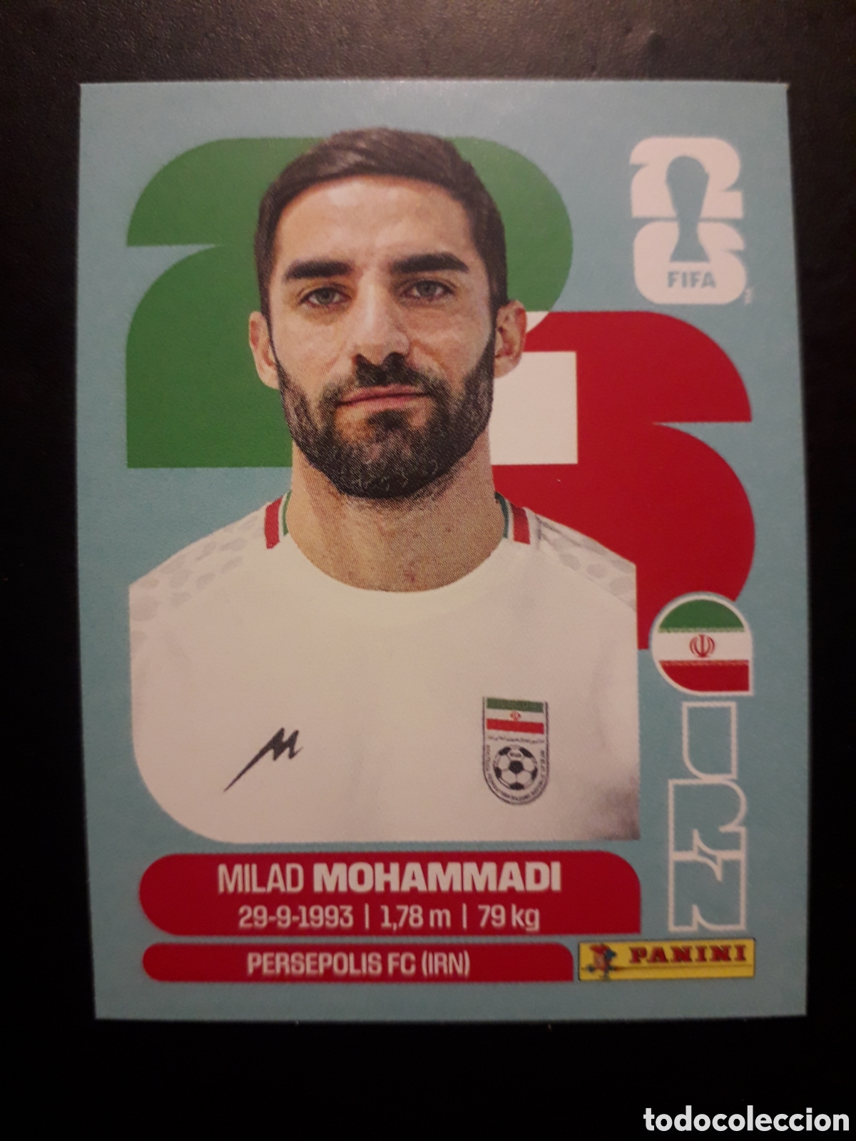 Cromos de F&uacute;tbol: MOHAMMADI IR&Aacute;N IRN 5 MUNDIAL F&Uacute;TBOL 2026 FIFA WORLD CUP PANINI SIN PEGAR PEDIDO M&Iacute;NIMO 3&euro;