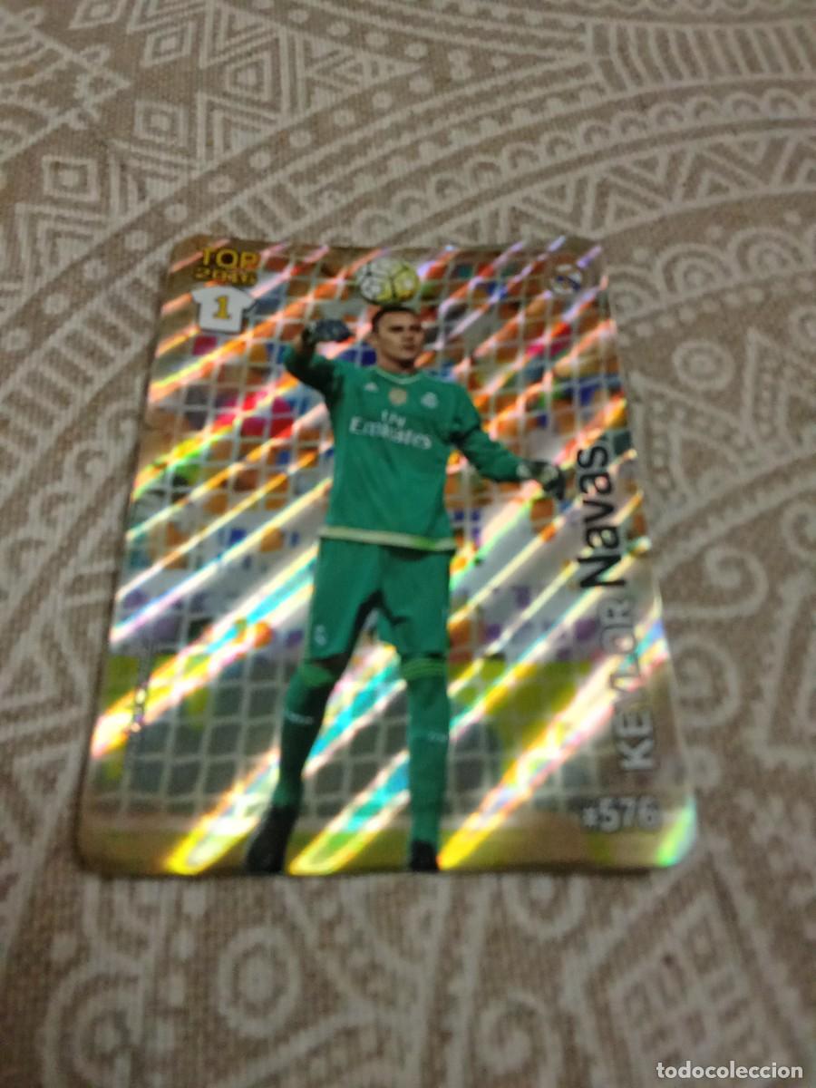 Cromos de F&uacute;tbol: 576 Keylor navas real Madrid rayas diagonales las fichas de la liga 2015