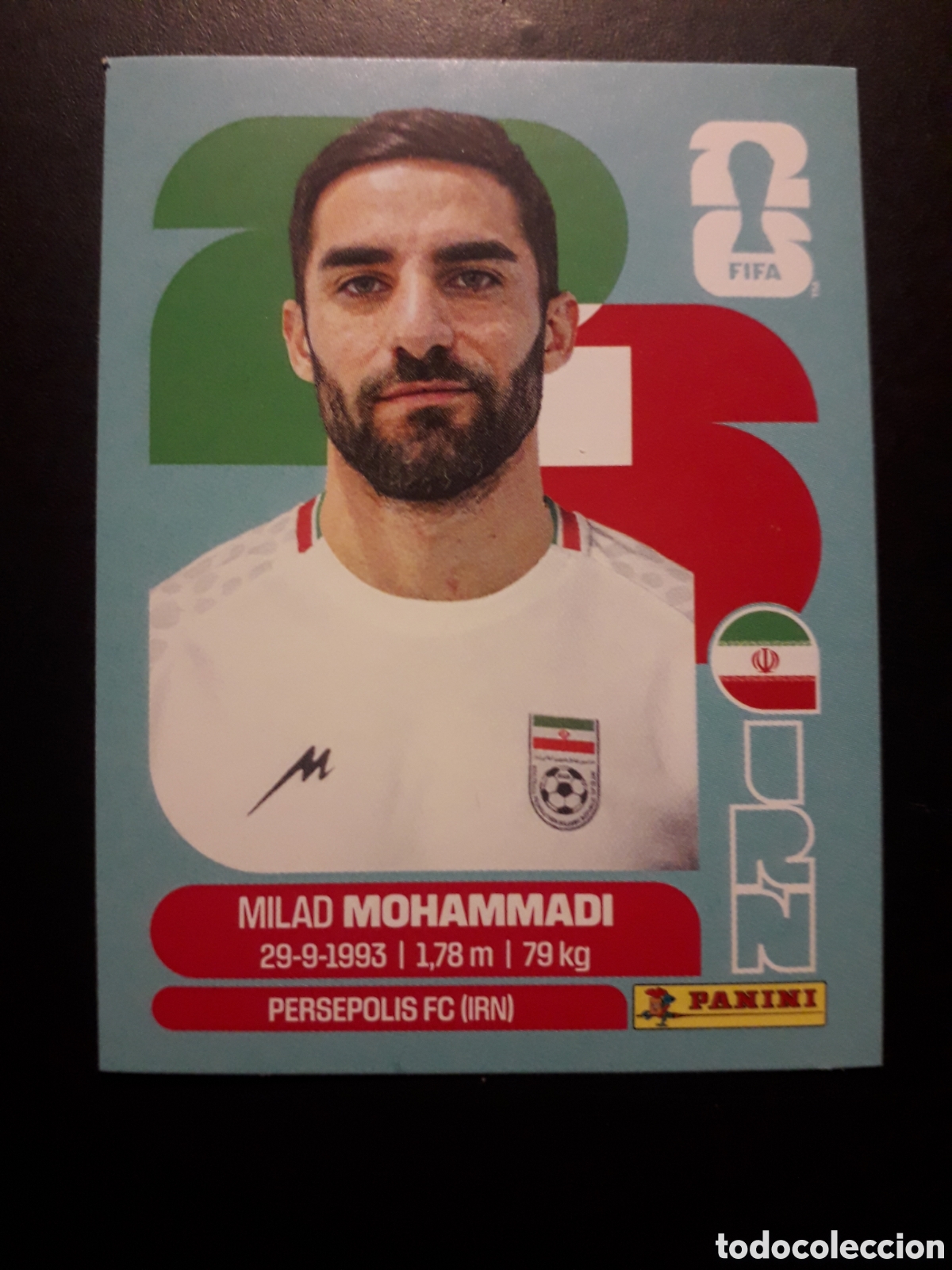 Cromos de F&uacute;tbol: MOHAMMADI IR&Aacute;N IRN 5 MUNDIAL F&Uacute;TBOL 2026 FIFA WORLD CUP PANINI SIN PEGAR PEDIDO M&Iacute;NIMO 3&euro;