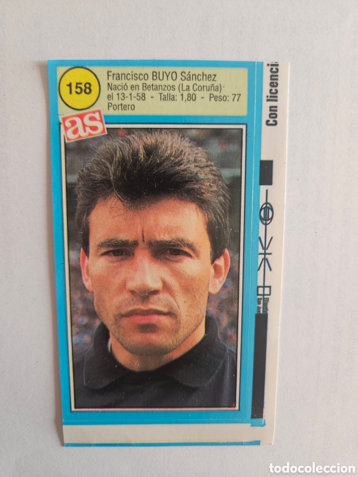 Figurine di Calcio: CROMO PEGATINA. ASES LIGA FUTBOL 90 91 1990 1991. DIARIO AS. 158 BUYO. REAL MADRID CF