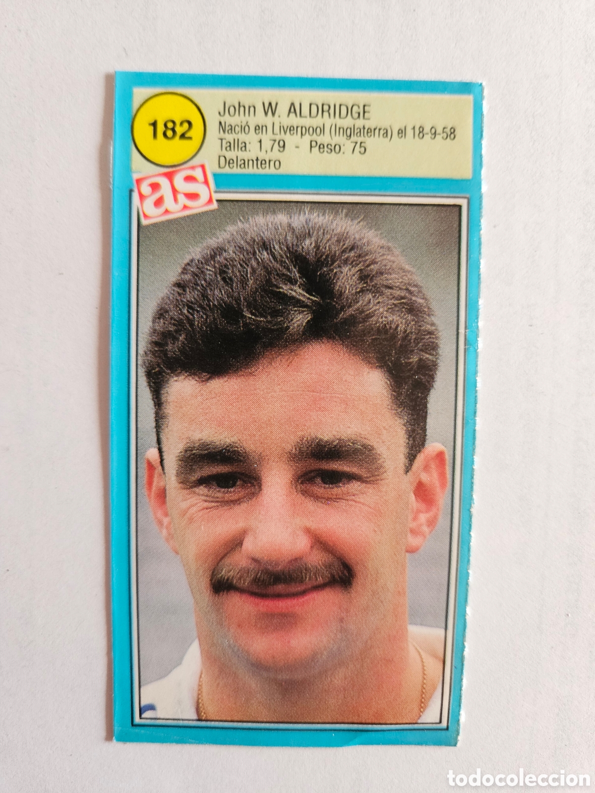 Cromos de F&uacute;tbol: W ALDRIDGE REAL SOCIEDAD N&deg; 182 ASES DE LA LIGA 90-91 1990-1991 DIARIO AS SIN PEGAR