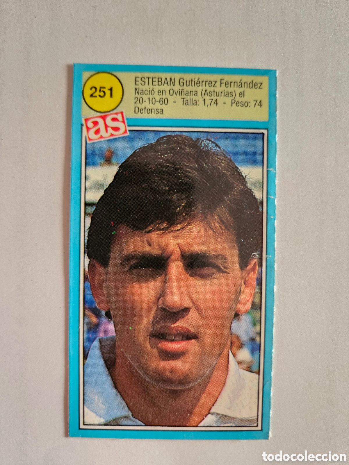 Cromos de F&uacute;tbol: CROMO DE F&Uacute;TBOL. LIGA 90 91 1990 1991. DIARIO AS. 251 ESTEBAN. REAL ZARAGOZA CF