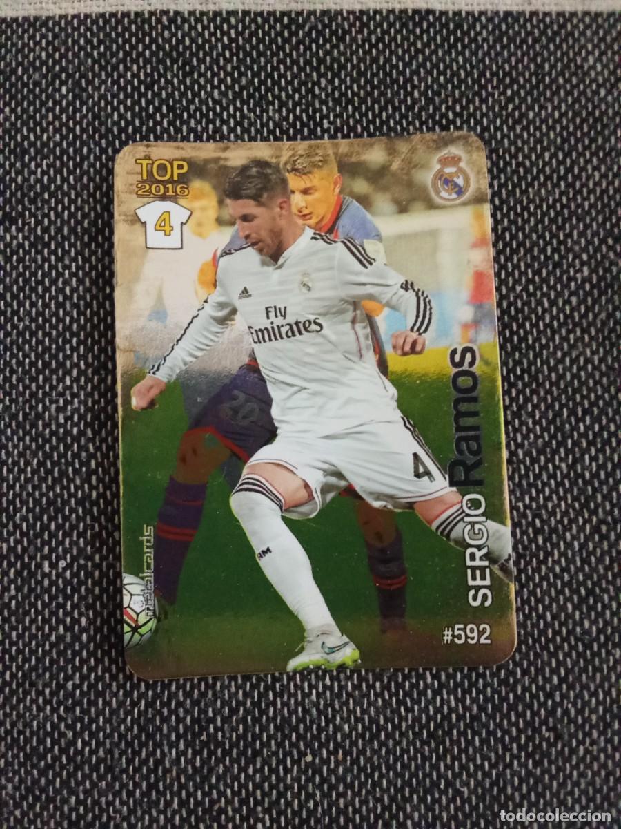 Cromos de F&uacute;tbol: 592 Sergio ramos top 2016 brillo liso las fichas de la liga 2016