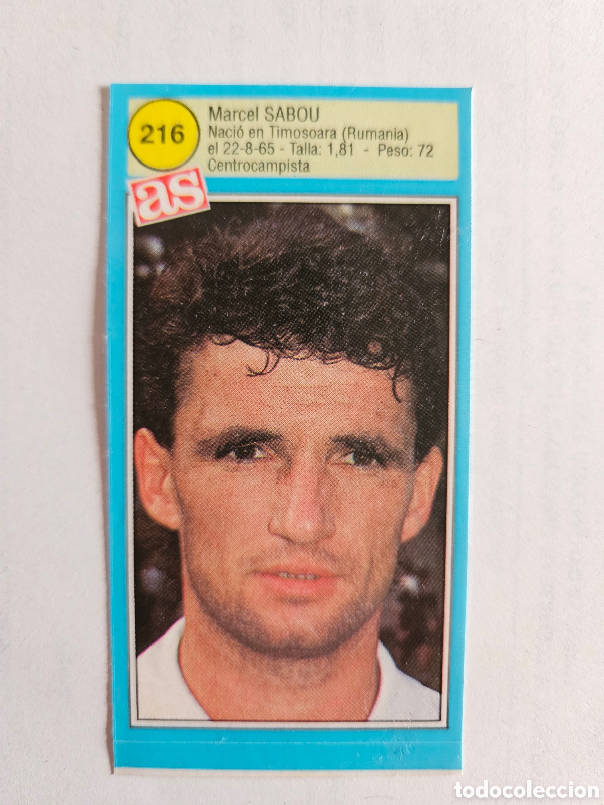 Cromos de F&uacute;tbol: SABOU SPORTING GIJON AS 1990 1991 CROMO FUTBOL LIGA 90 91 SIN PEGAR - 216