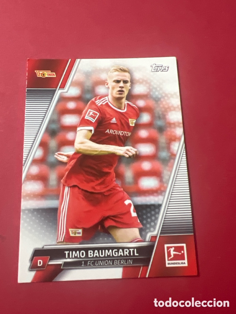 Cromos de F&uacute;tbol: C329. 30 TIMO BAUMGARTL UNION BERLIN CROMO FUTBOL TOPPS BUNDESLIGA 21-22 LIGA ALEMANIA 2021-2022