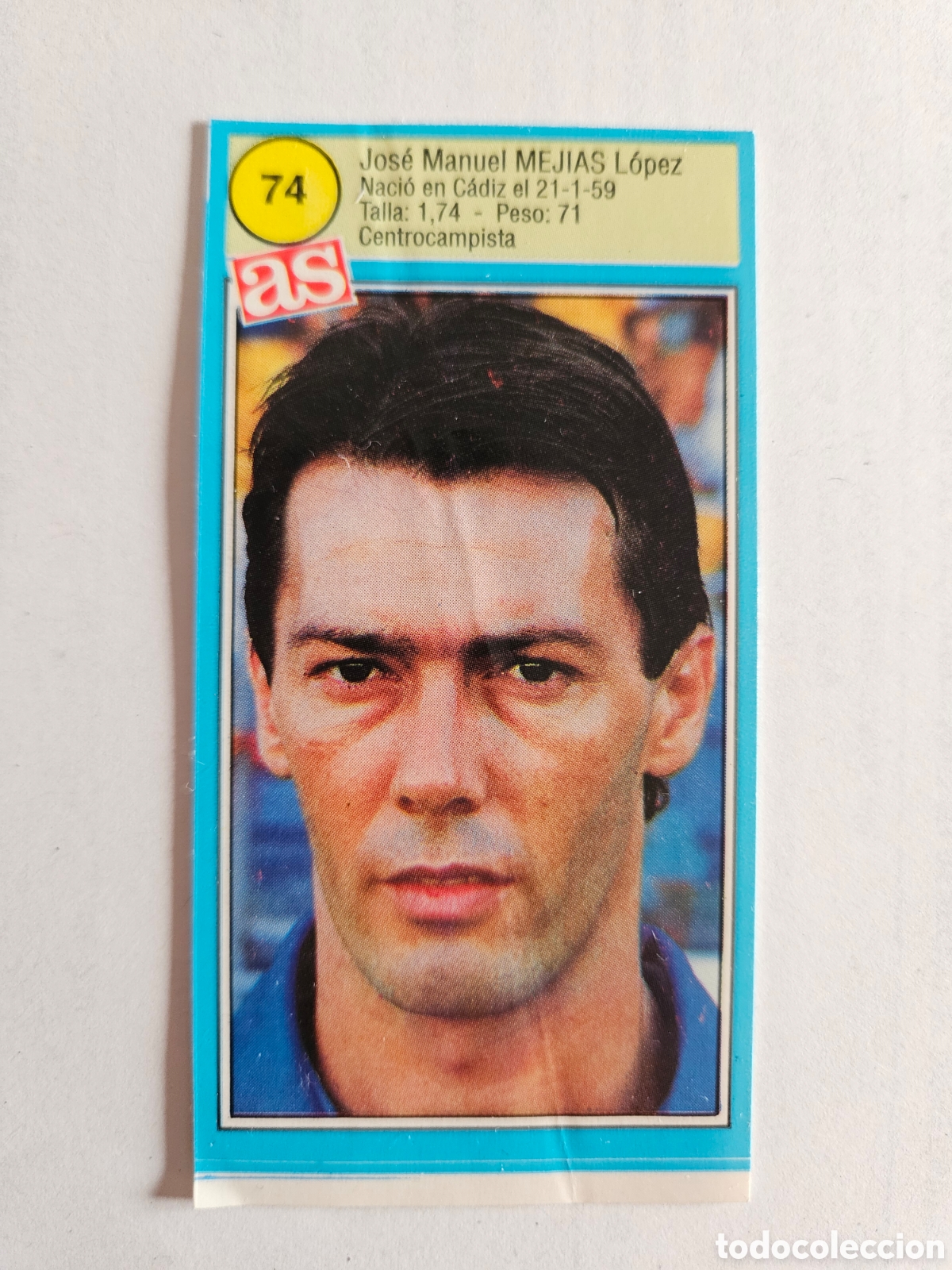 Cromos de F&uacute;tbol: 74 Mejias C&aacute;diz CF Ases de la liga 90 91 sin pegar
