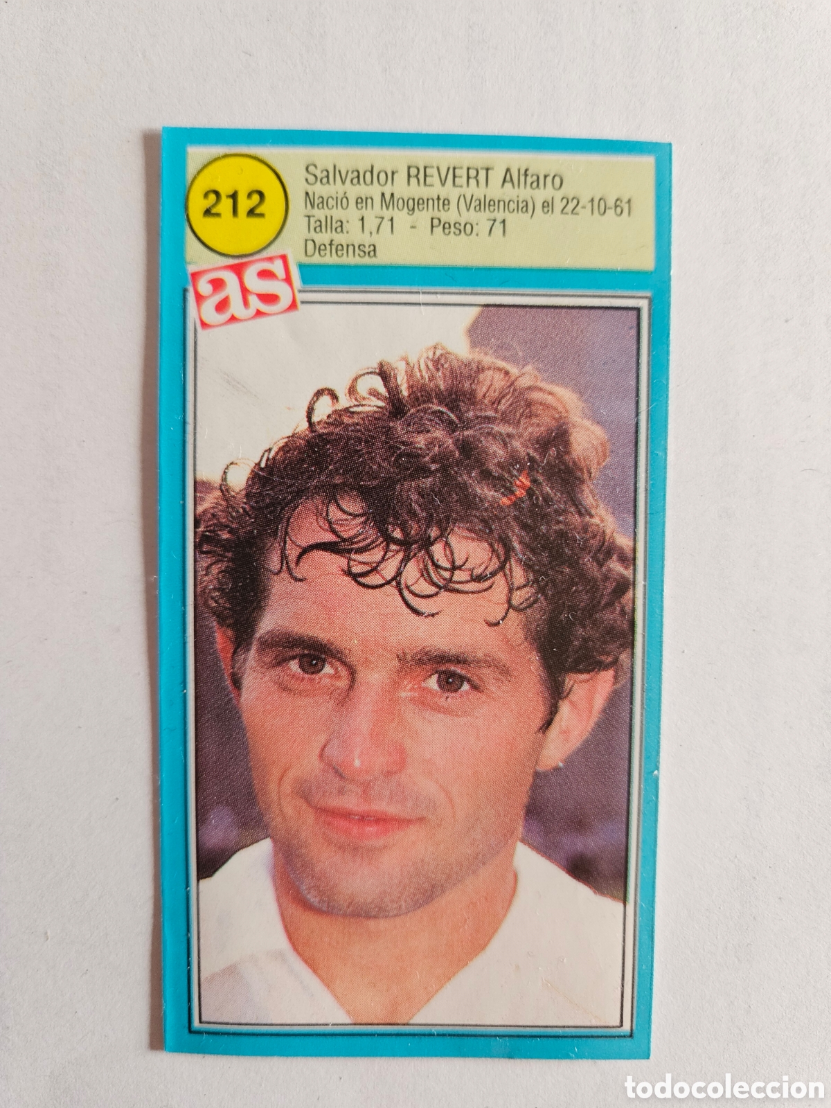 Cromos de F&uacute;tbol: REVERT TENERIFE N&deg; 212 ASES DE LA LIGA 90-91 1990-1991 DIARIO AS SIN PEGAR