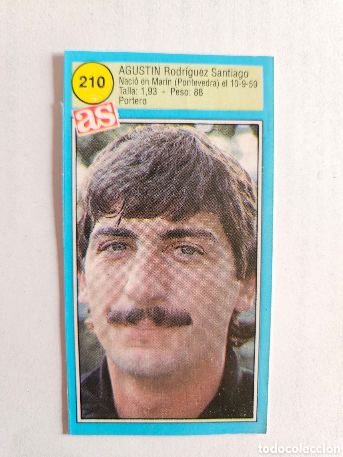 Cromos de F&uacute;tbol: CROMO,FUTBOL,PEGATINA,AS N&ordm; 210,AGUSTIN,TEMP. 90-91,COLECCION AS,C.D.,TENERIFE