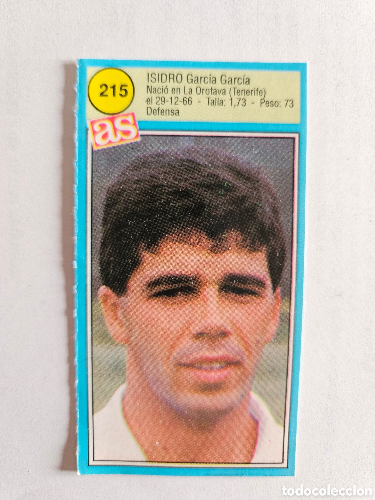 Cromos de F&uacute;tbol: 215 ISIDRO TENERIFE AS 1990 1991 CROMO FUTBOL LIGA 90 91 - SIN PEGAR -