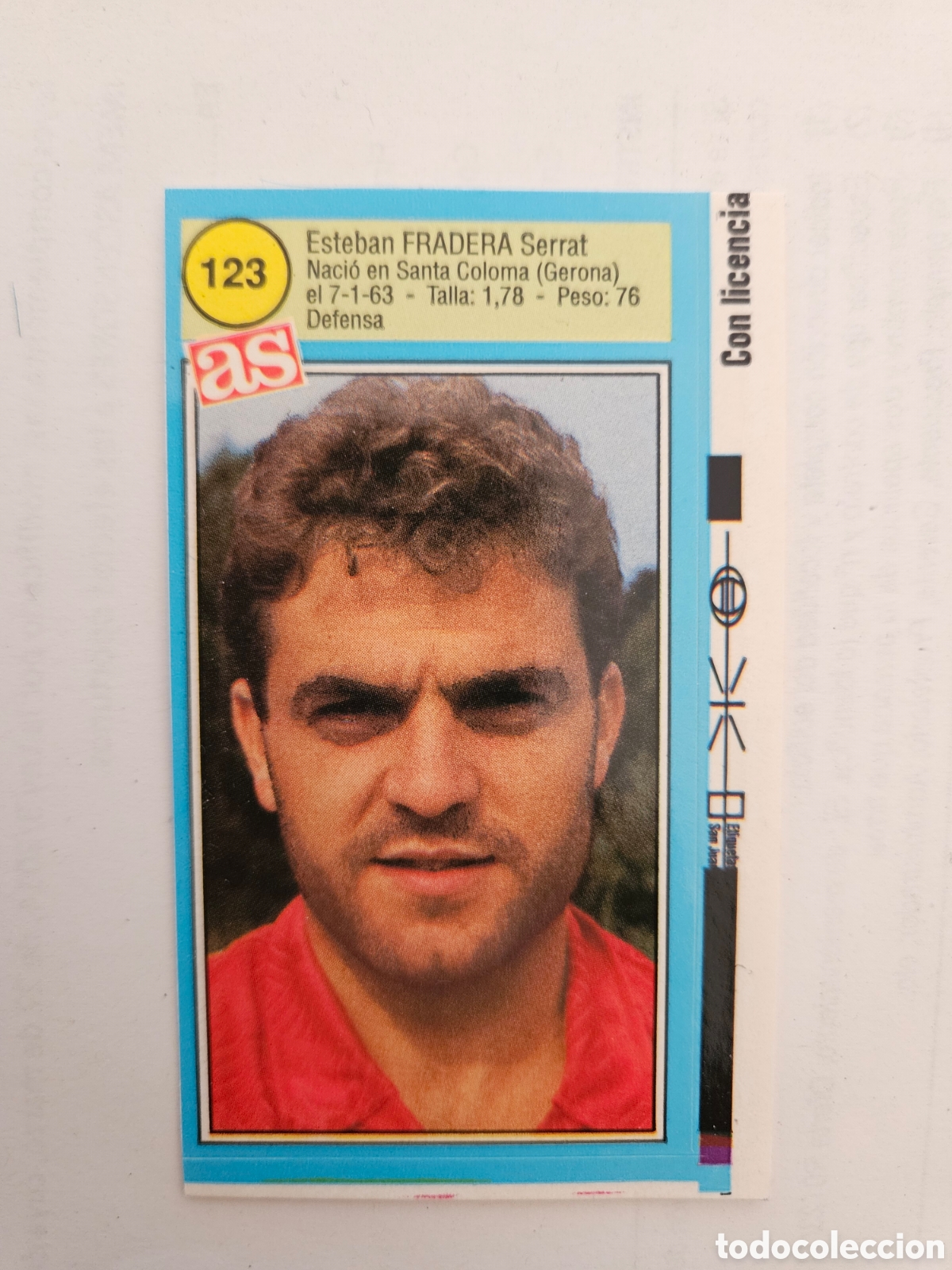 Cromos de F&uacute;tbol: CROMO PEGATINA. ASES LIGA FUTBOL 90 91 1990 1991. DIARIO AS. 123 FRADERA. RCD MALLORCA