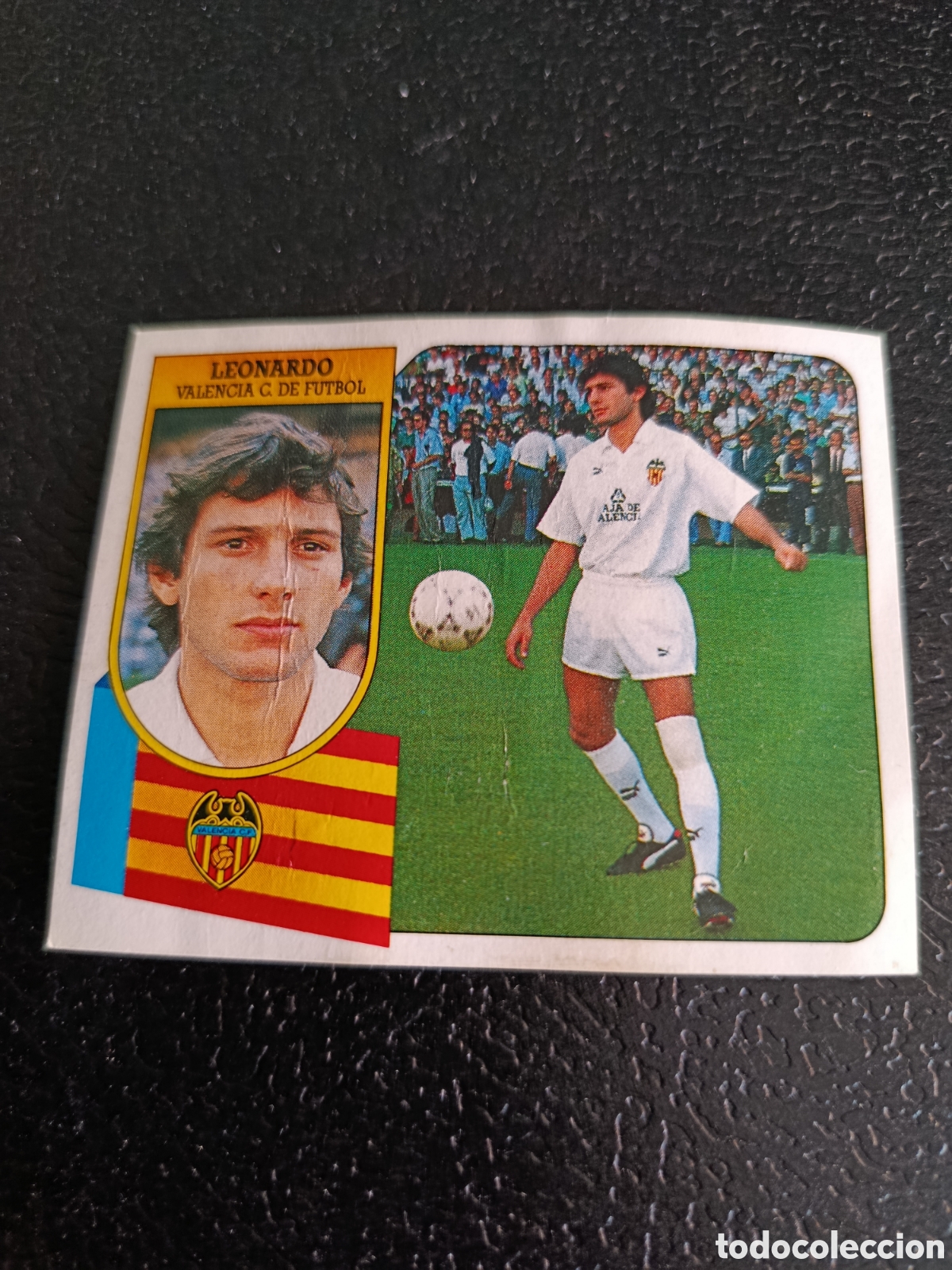 Cromos de F&uacute;tbol: LEONARDO VALENCIA COLOCA LIGA ESTE 1991/92 91 92 CART&Oacute;N DESPEGADO