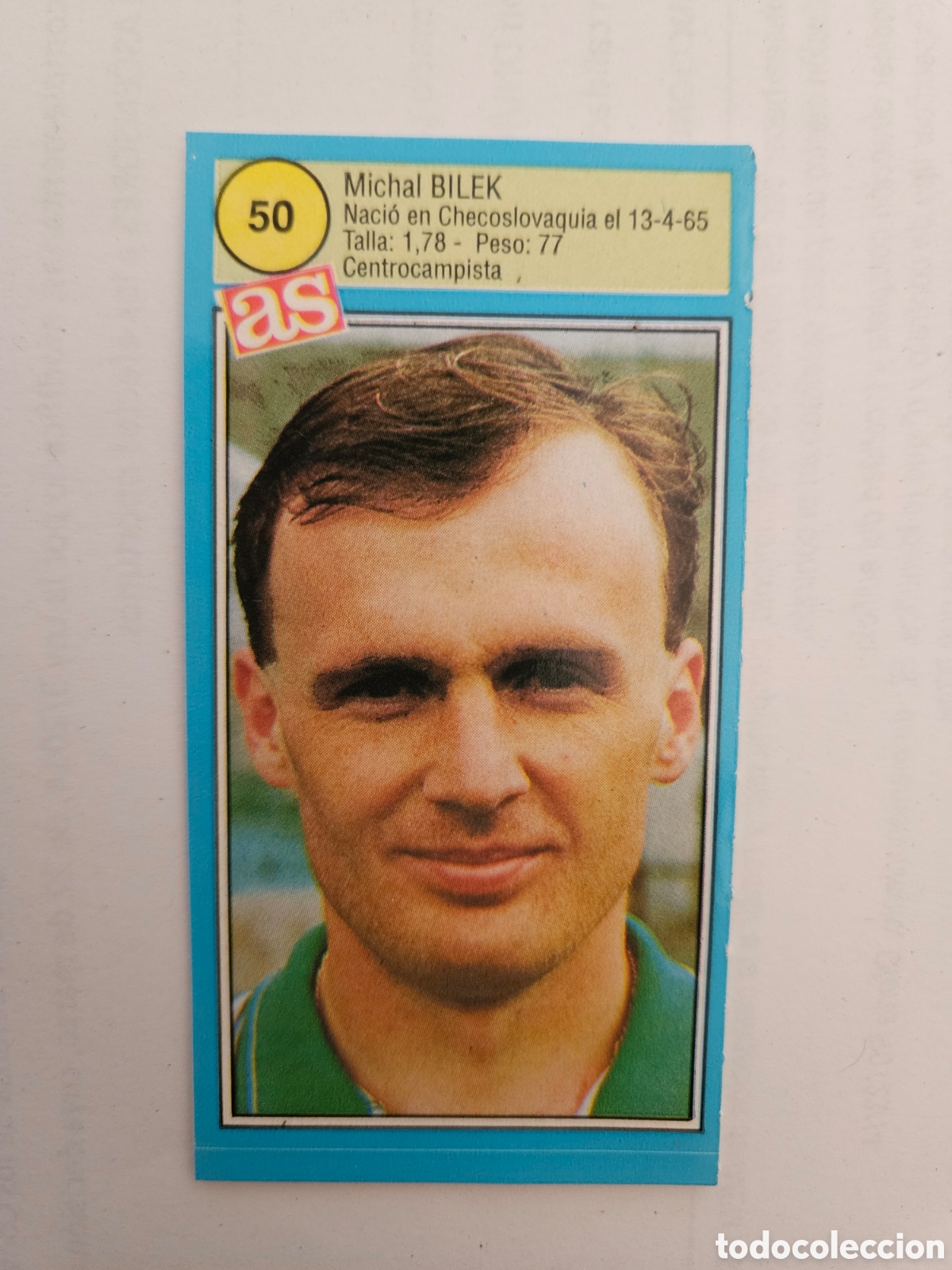 Cromos de F&uacute;tbol: BILEK REAL BETIS AS 1990 1991 CROMO FUTBOL LIGA 90 91 - SIN PEGAR - 50 B