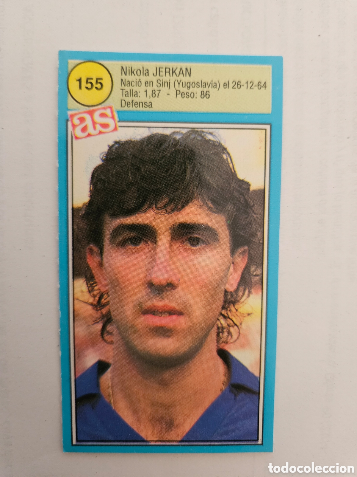 Cromos de F&uacute;tbol: N&ordm; 155 NIKOLA JERKAN (REAL OVIEDO) - CROMO F&Uacute;TBOL LIGA 1990-1991 DIARIO AS 90-91