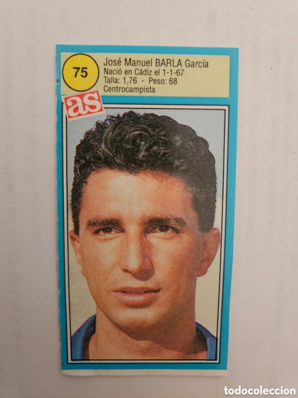 Football Stickers: 75 Barla C&aacute;diz CF Ases de la liga 90 91 sin pegar