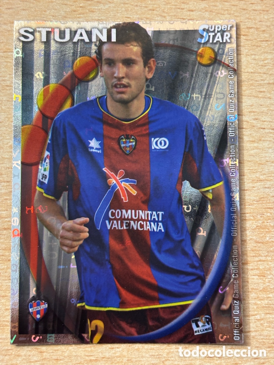 Cromos de F&uacute;tbol: # 538 Stuani Levante UD Superstar Mundicromo 2011 fondo letras