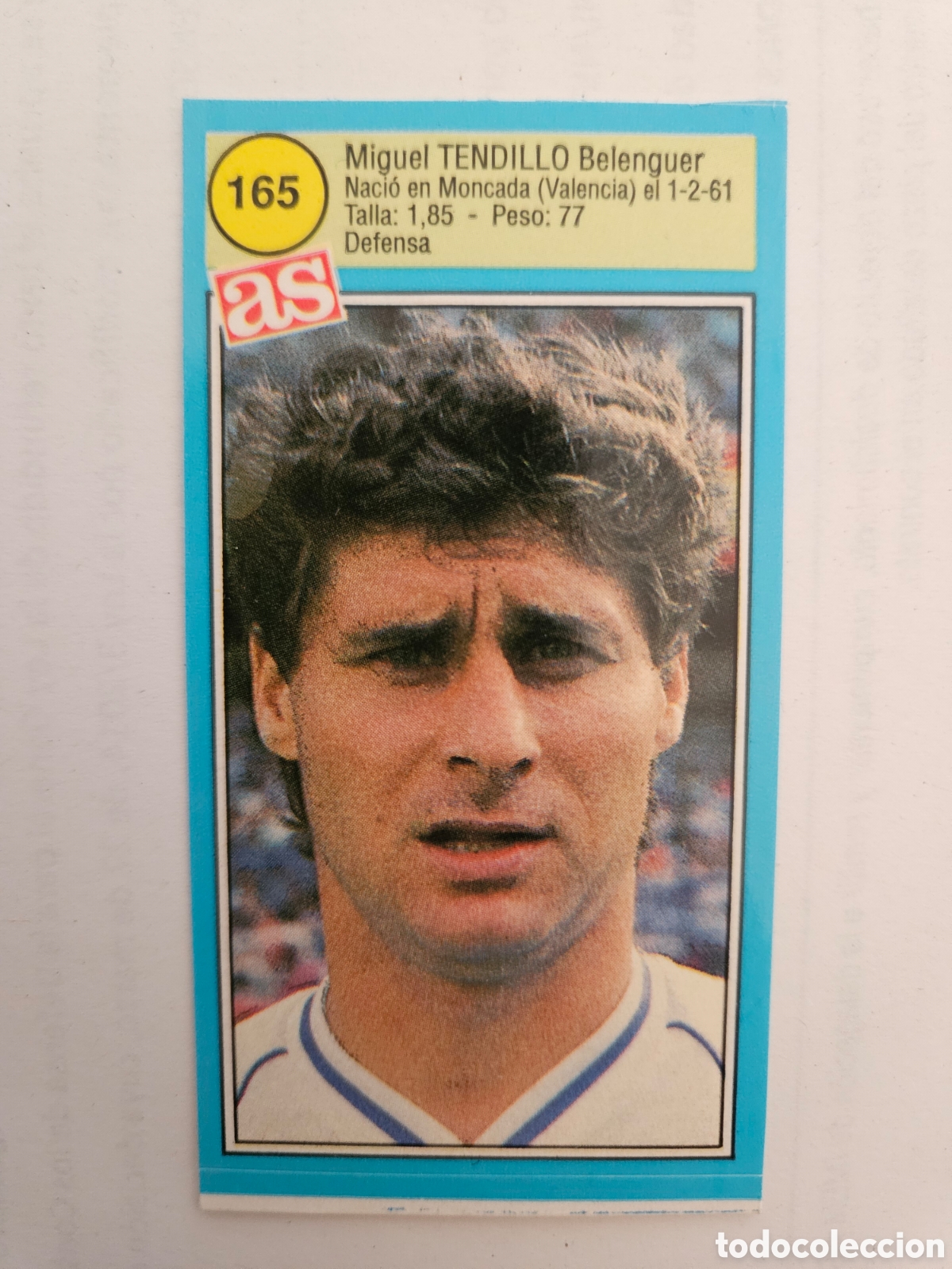 Cromos de F&uacute;tbol: TENDILLO REAL MADRID AS 1990 1991 CROMO FUTBOL LIGA 90 91 - SIN PEGAR - 165
