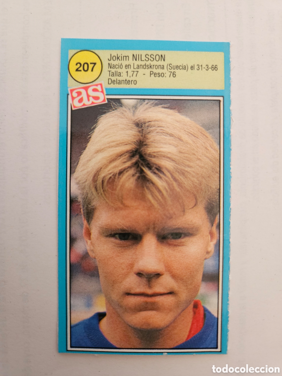 Cromos de F&uacute;tbol: 207 NILSSON (SPORTING GIJON) CROMO ASES DE LA LIGA 90/91 - CROMOS FUTBOL DIARIO AS 1990/1991