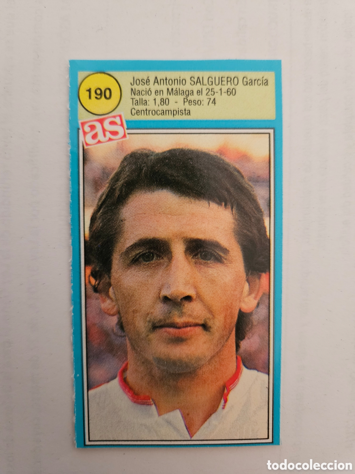 Cromos de F&uacute;tbol: 190 SALGUERO (SEVILLA FC) CROMO ASES DE LA LIGA 90/91 - CROMOS FUTBOL DIARIO AS 1990/1991