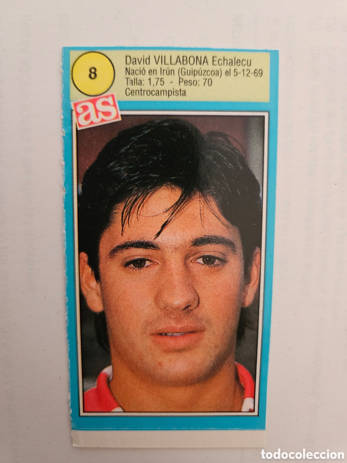Fu&szlig;ball-Sticker: 8 VILLABONA (ATHLETIC CLUB BILBAO) - CROMO ASES DE LA LIGA 90/91 - CROMOS FUTBOL DIARIO AS 1990/1991