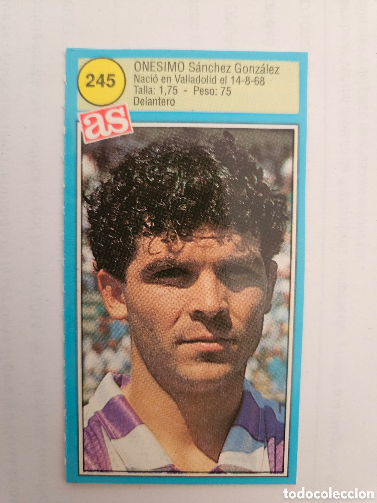 Cartes &agrave; collectionner de Football: CROMO PEGATINA. ASES LIGA FUTBOL 90 91 1990 1991. DIARIO AS. 245 ON&Eacute;SIMO. REAL VALLADOLID