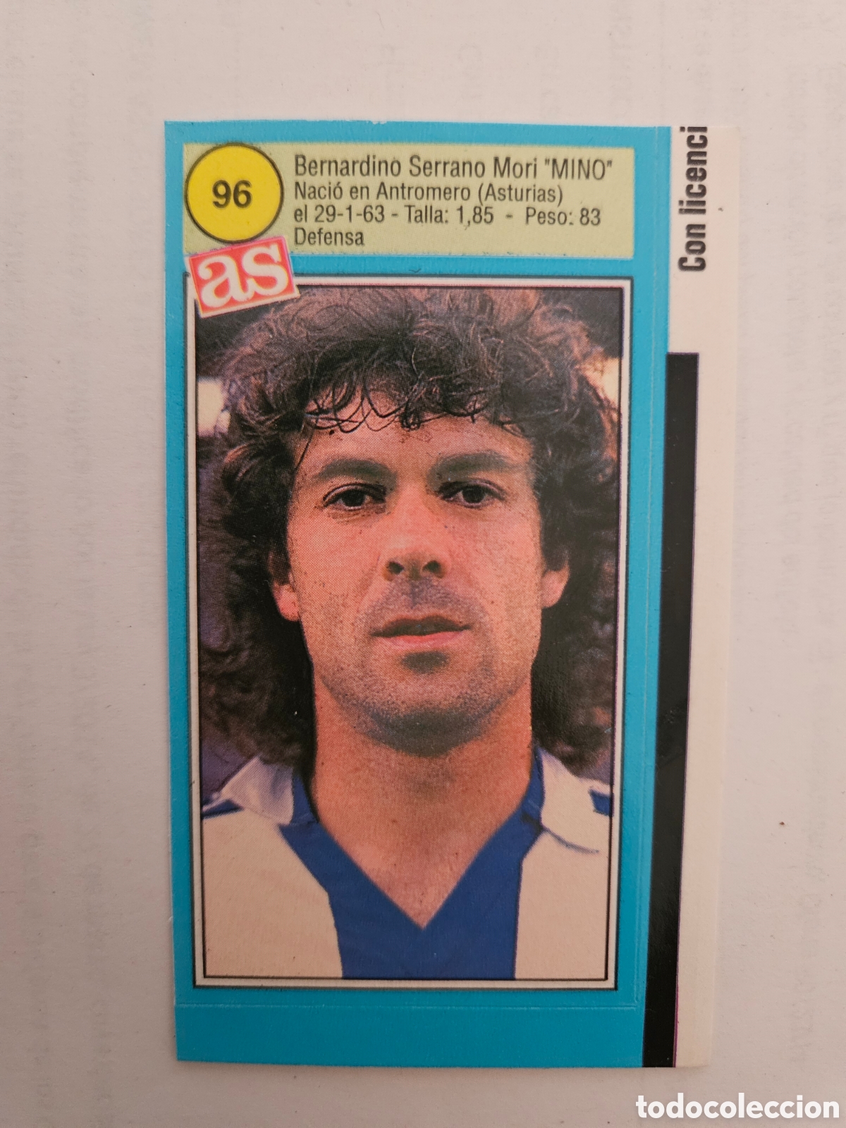 Cartes &agrave; collectionner de Football: CROMO PEGATINA. ASES LIGA FUTBOL 90 91 1990 1991. DIARIO AS. 96 MINO RCD ESPA&Ntilde;OL