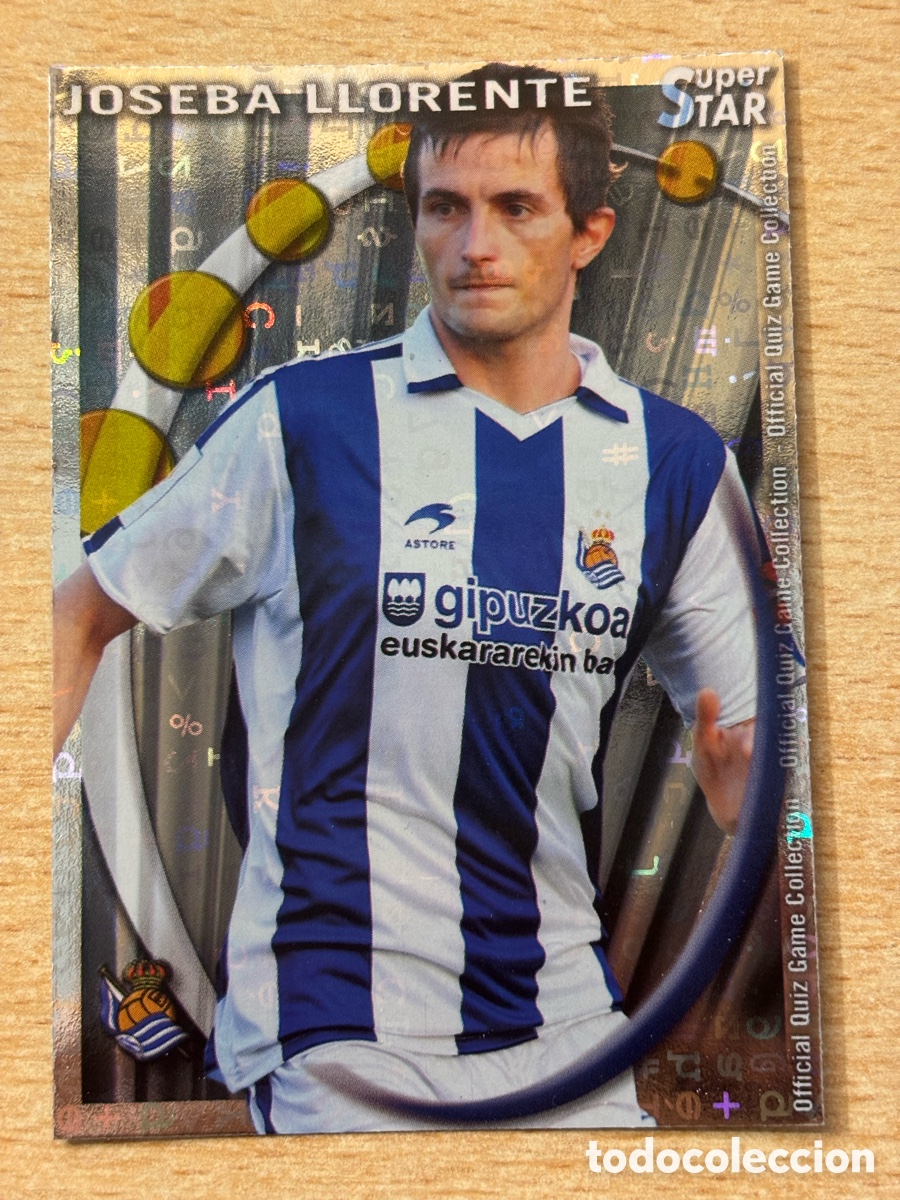 Cartes &agrave; collectionner de Football: # 486 Joseba Llorente Real Sociedad Superstar Mundicromo 2011 fondo letras