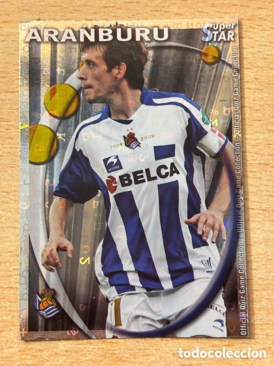 Cartes &agrave; collectionner de Football: # 485 Aranburu Real Sociedad Superstar Mundicromo 2011 fondo letras
