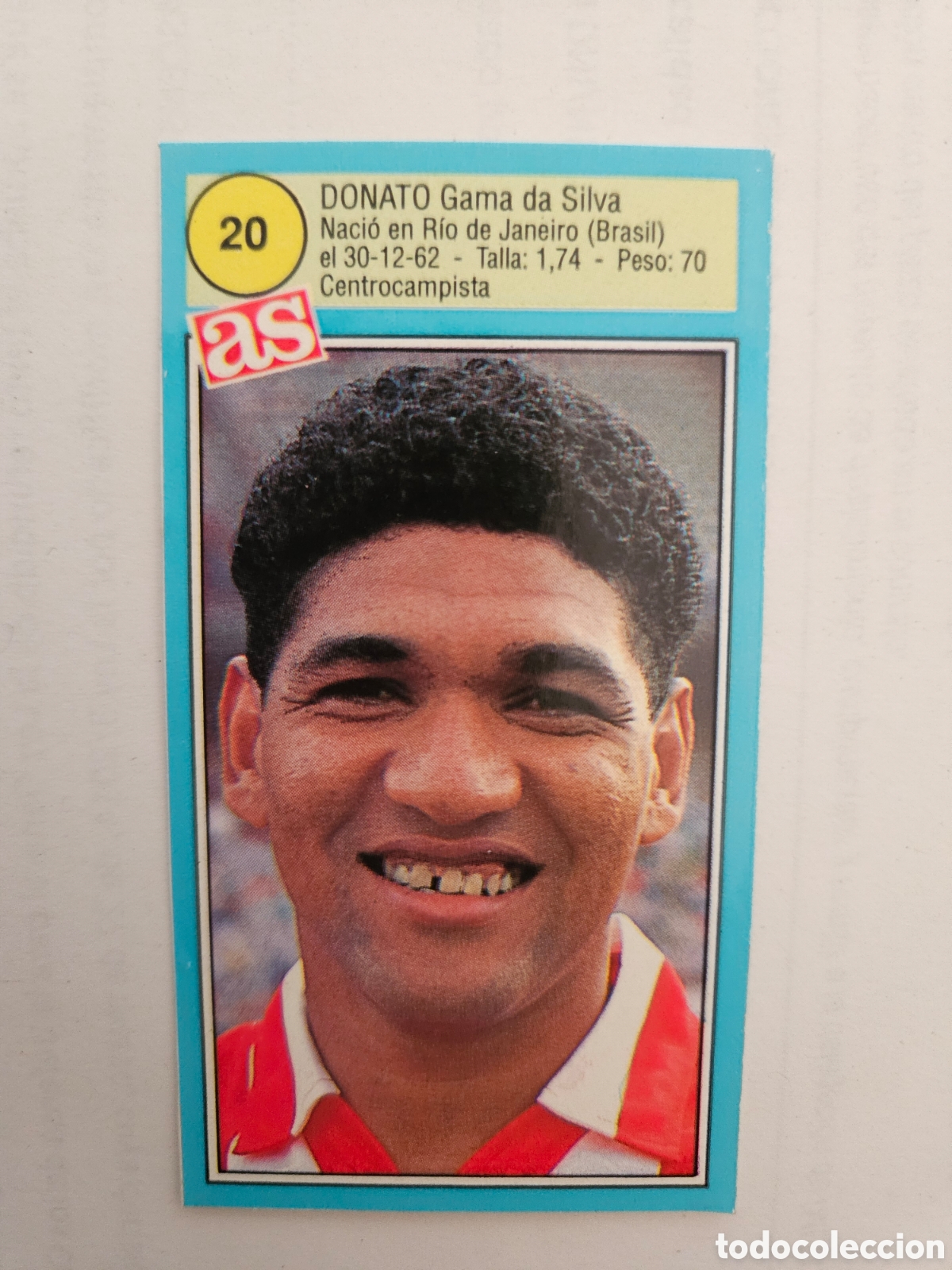 Cartes &agrave; collectionner de Football: CROMO, FUTBOL, PEGATINA, AS N&ordm; 20, DONATO, TEMP. 90-91, COLECCION AS, CLUB ATLETICO DE MADRID