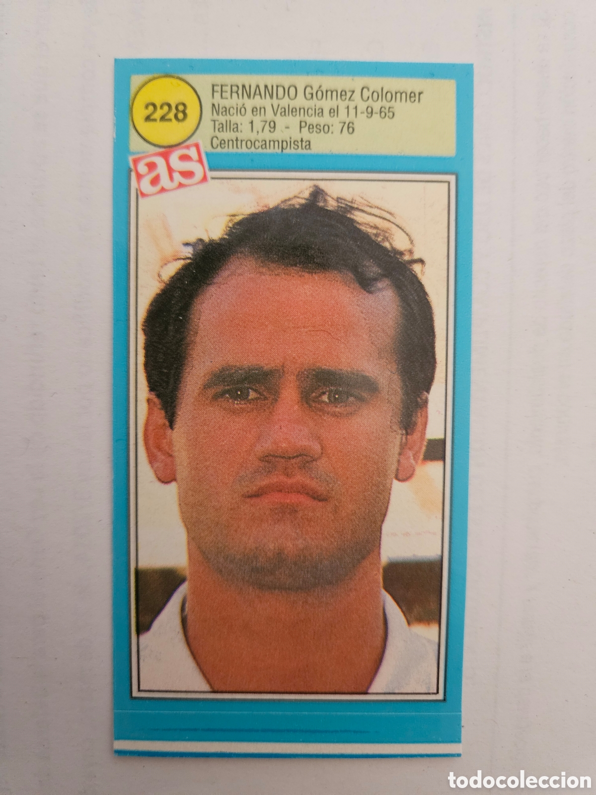 Cartes &agrave; collectionner de Football: CROMO PEGATINA. ASES LIGA FUTBOL 90 91 1990 1991. DIARIO AS. 228 FERNANDO. VALENCIA CF