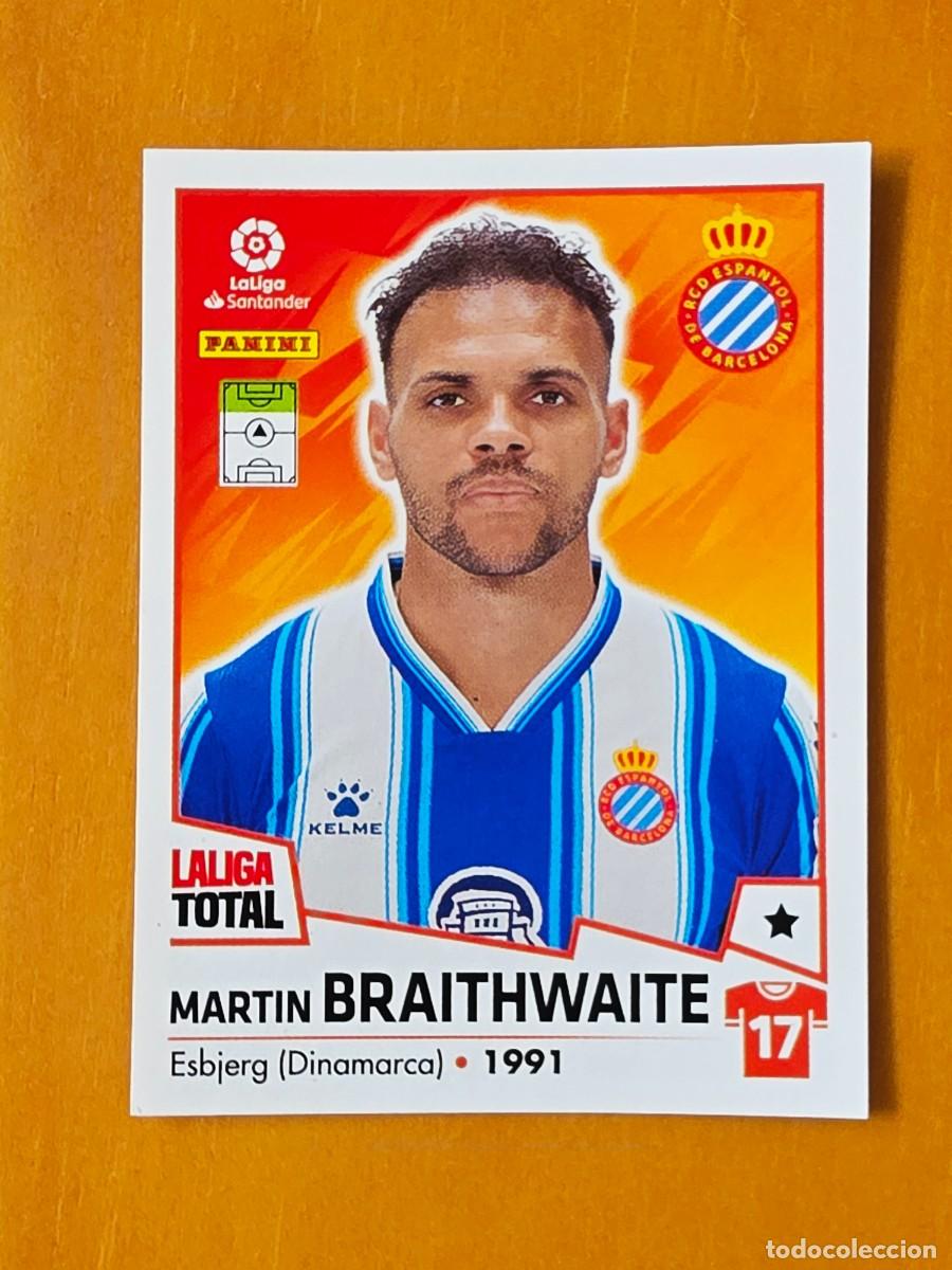 Cromos de F&uacute;tbol: 197 Martin Braithwaite, RCD Espanyol, Panini LaLiga Total 2022 2023 22 23, la liga