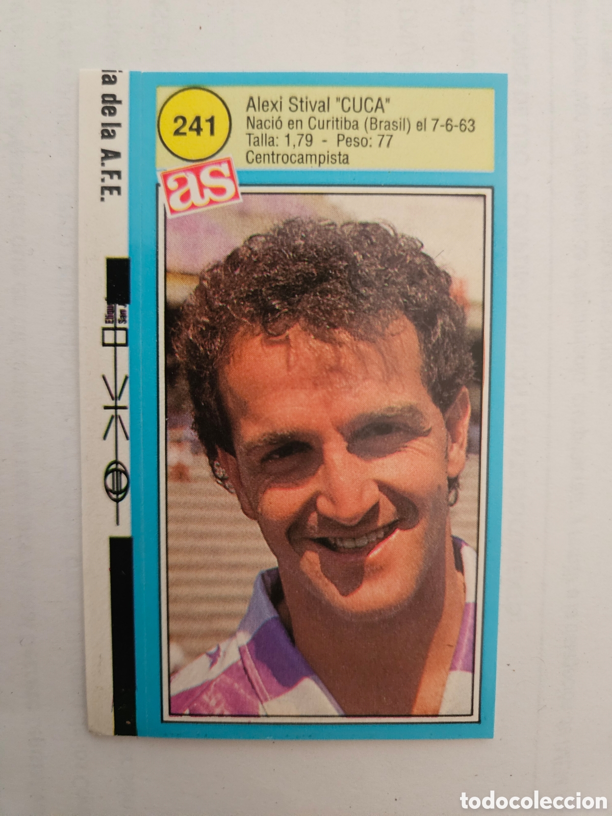 Cromos de F&uacute;tbol: N&ordm; 241 CUCA (REAL VALLADOLID) - CROMO F&Uacute;TBOL LIGA 1990-1991 DIARIO AS 90-91