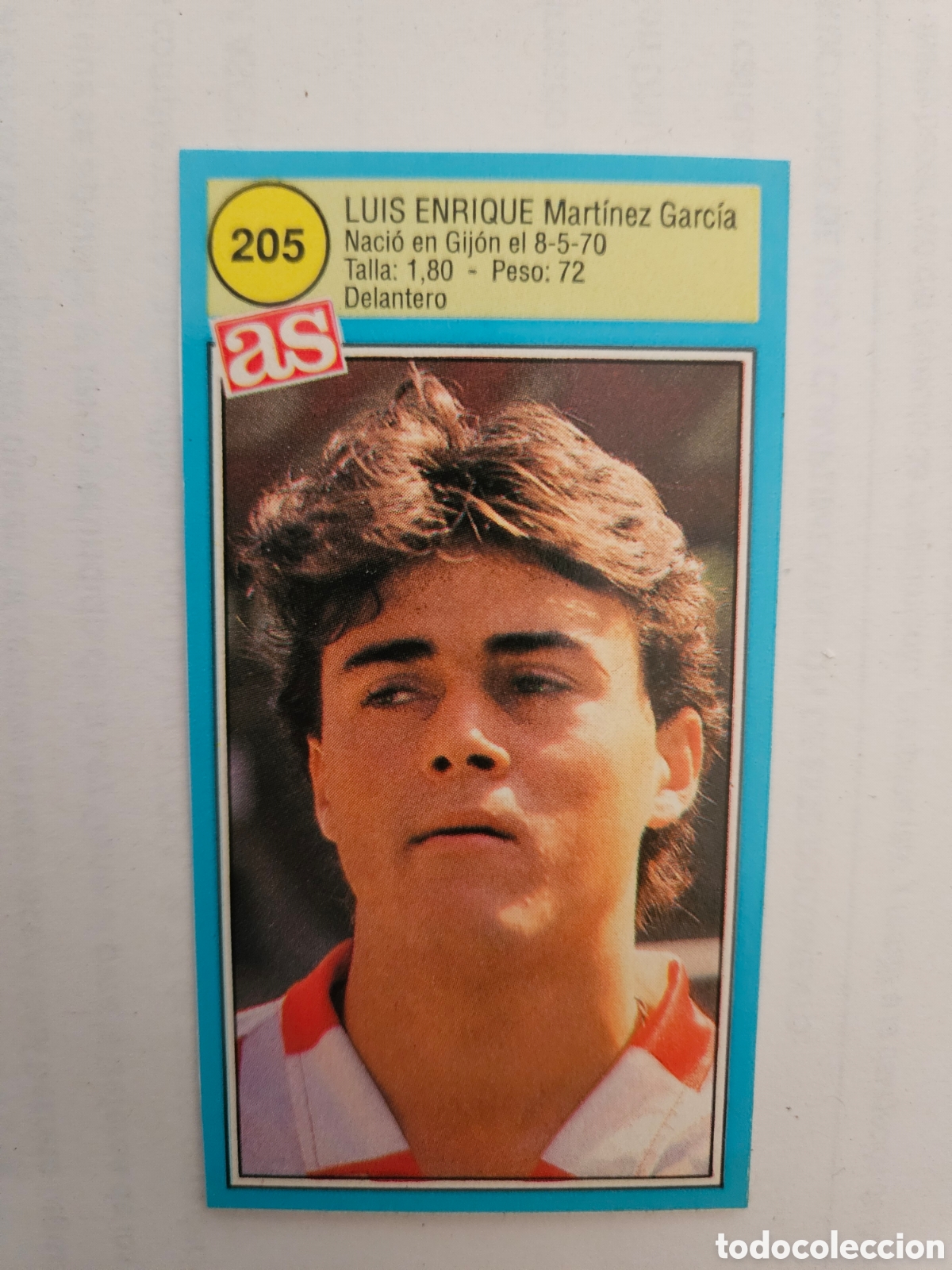 Cromos de F&uacute;tbol: LUIS ENRIQUE SPORTING GIJON AS 1990 1991 CROMO FUTBOL LIGA 90 91 - SIN PEGAR - 205