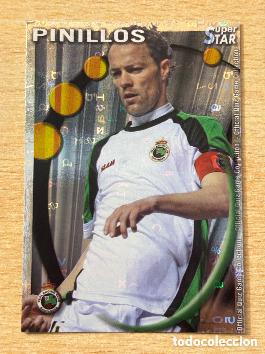 Cromos de F&uacute;tbol: # 429 Pinillos Racing de Santander Superstar Mundicromo 2011 fondo letras